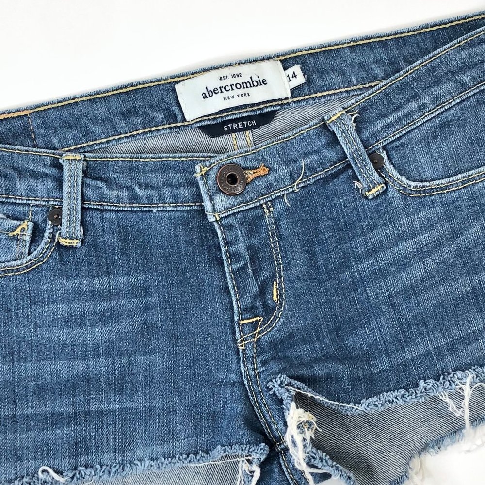 Abercrombie Maddy Denim Jean Stretch Summer Shorts - Picture 3 of 7